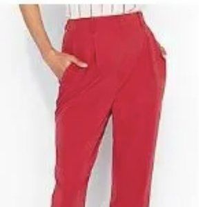 Super High Waisted Shirred Ankle Pant